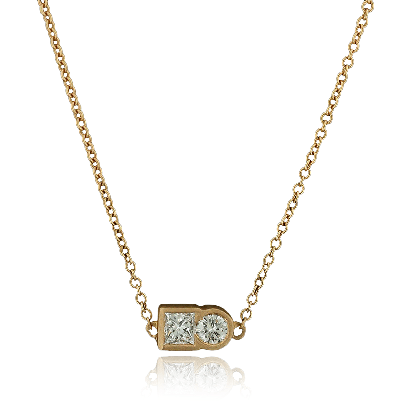 18K Rose Gold Diamond Necklace