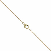 14K Yellow Gold Diamond V Necklace