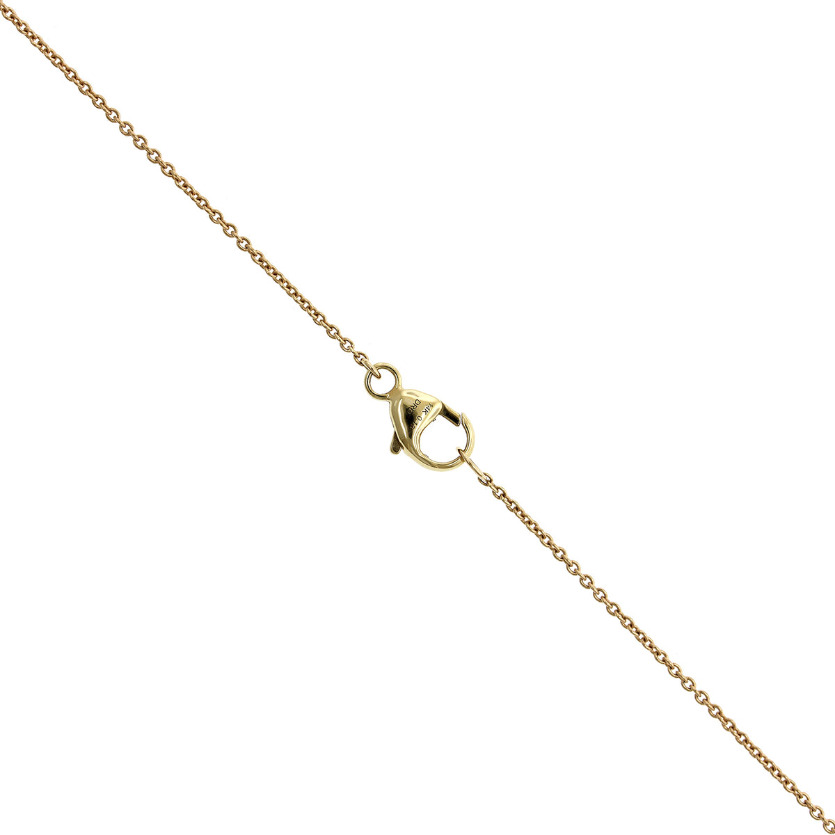 14K Yellow Gold Diamond V Necklace