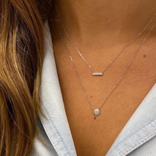 Lauren Joy 14K White Gold Mini Diamond Necklace