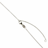 14K White Gold Diamond Circle Necklace