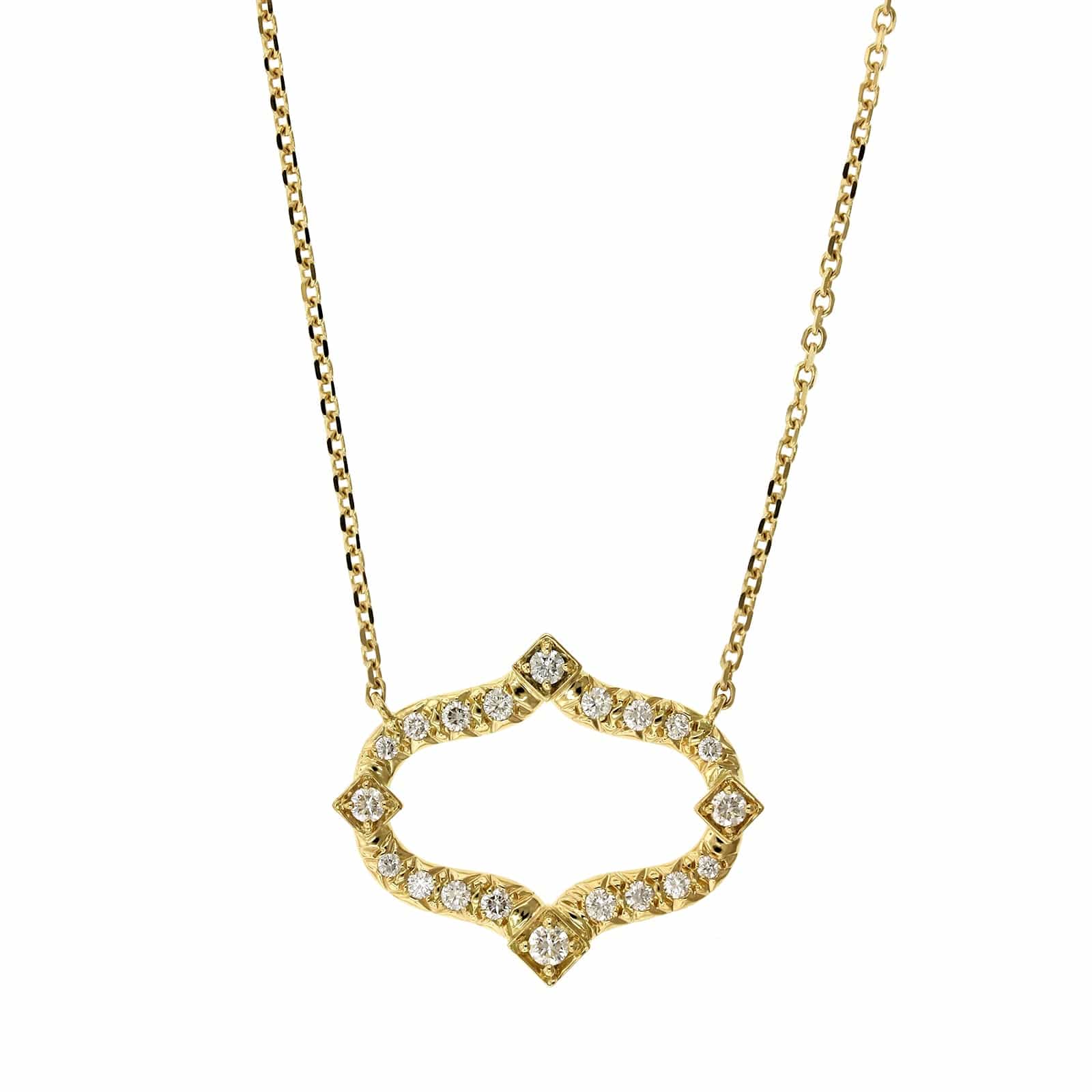 18K Yellow Gold Diamond Secret Garden Pendant