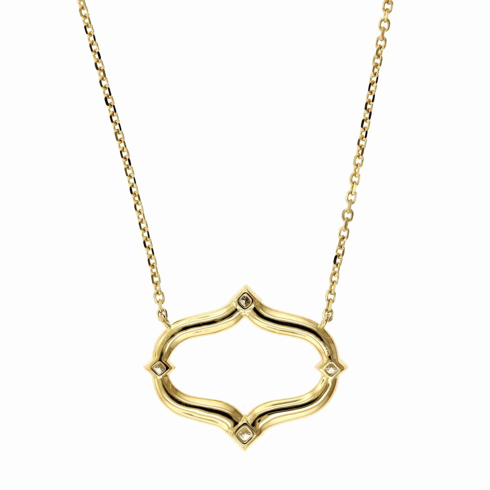 18K Yellow Gold Diamond Secret Garden Pendant