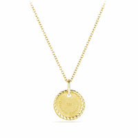 "G" Pendant with Diamonds in Gold on Chain
