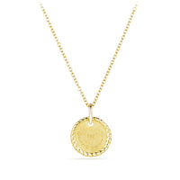 "W" Pendant with Diamonds in Gold on Chain