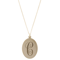 14K Yellow Gold Monogram Disc Pendant
