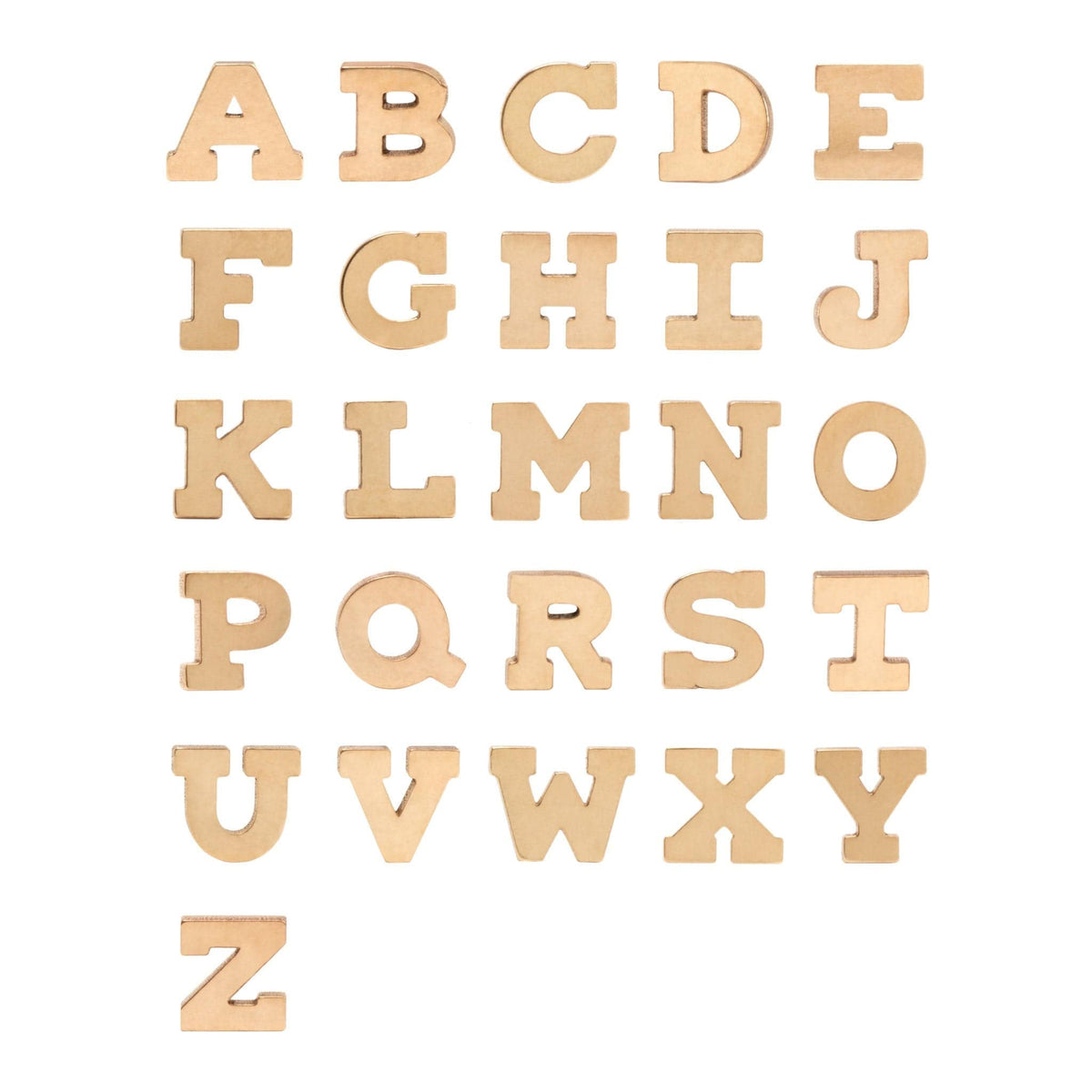 14K Yellow Gold Initial Pendant