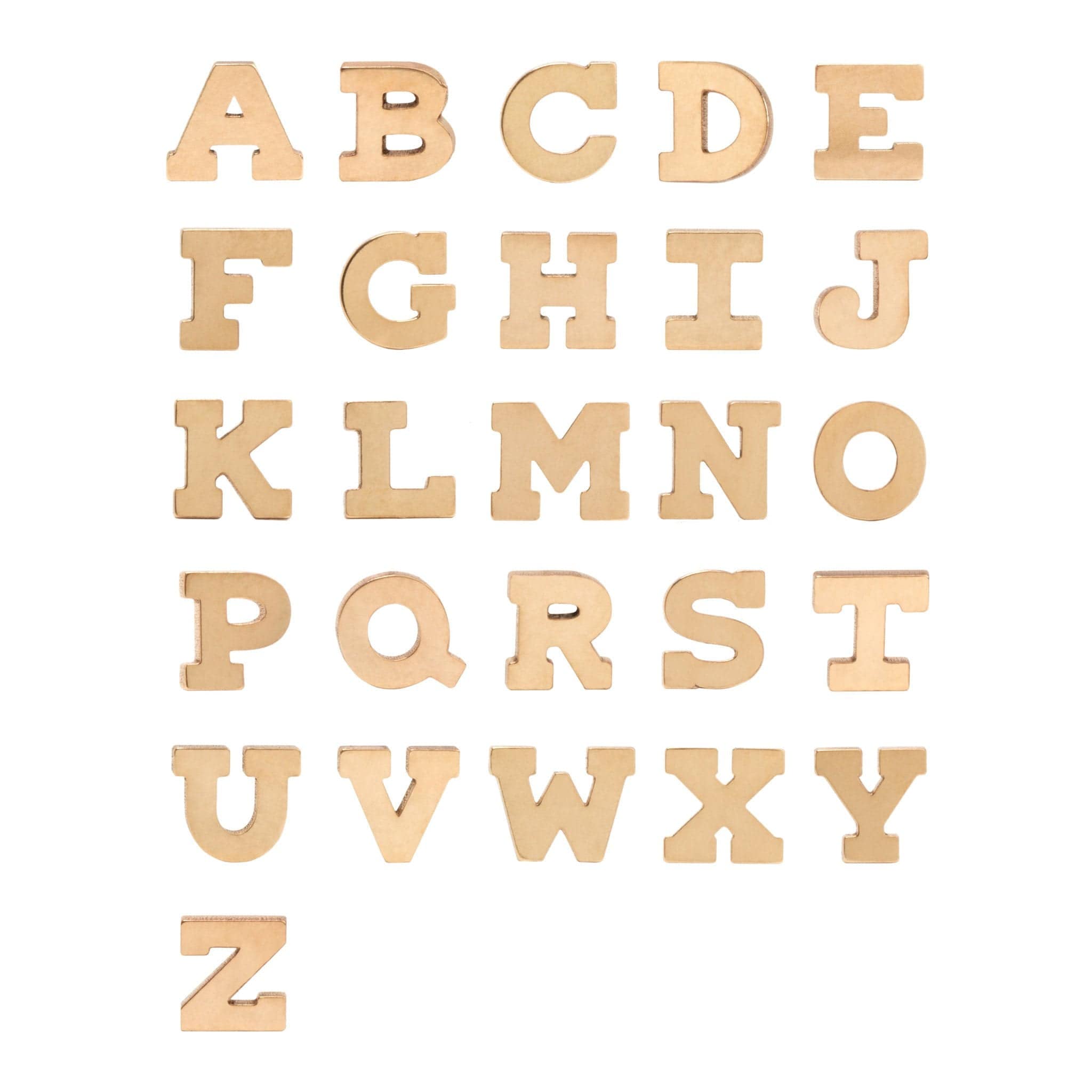 14K Yellow Gold Initial Pendant
