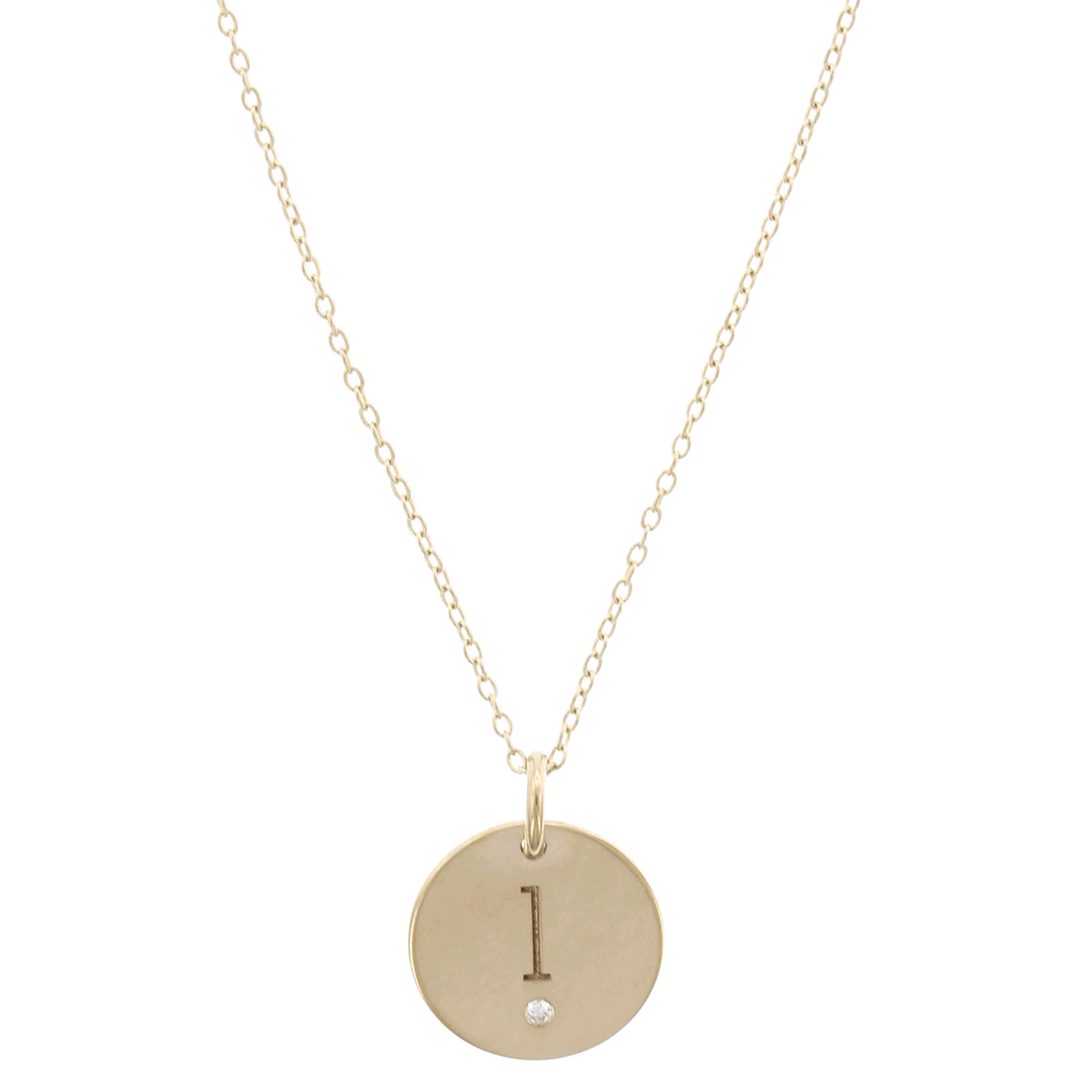 14K Yellow Gold Initial Pendant
