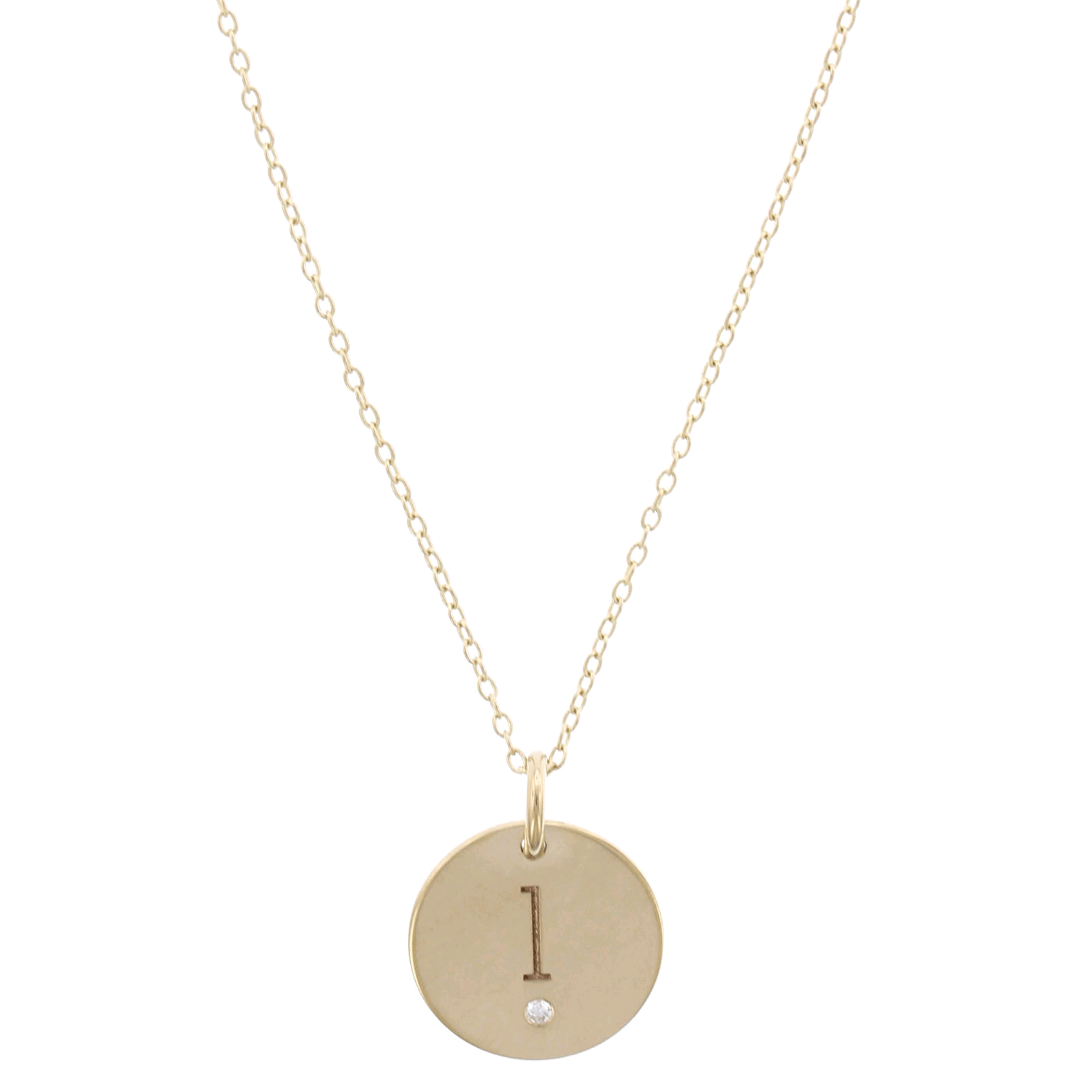 14K Yellow Gold Initial Pendant