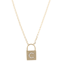 14K Yellow Gold Initial Pendant