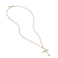 The Crossover Collection® Cross Necklace in 18K Yellow Gold with Pavé Diamonds