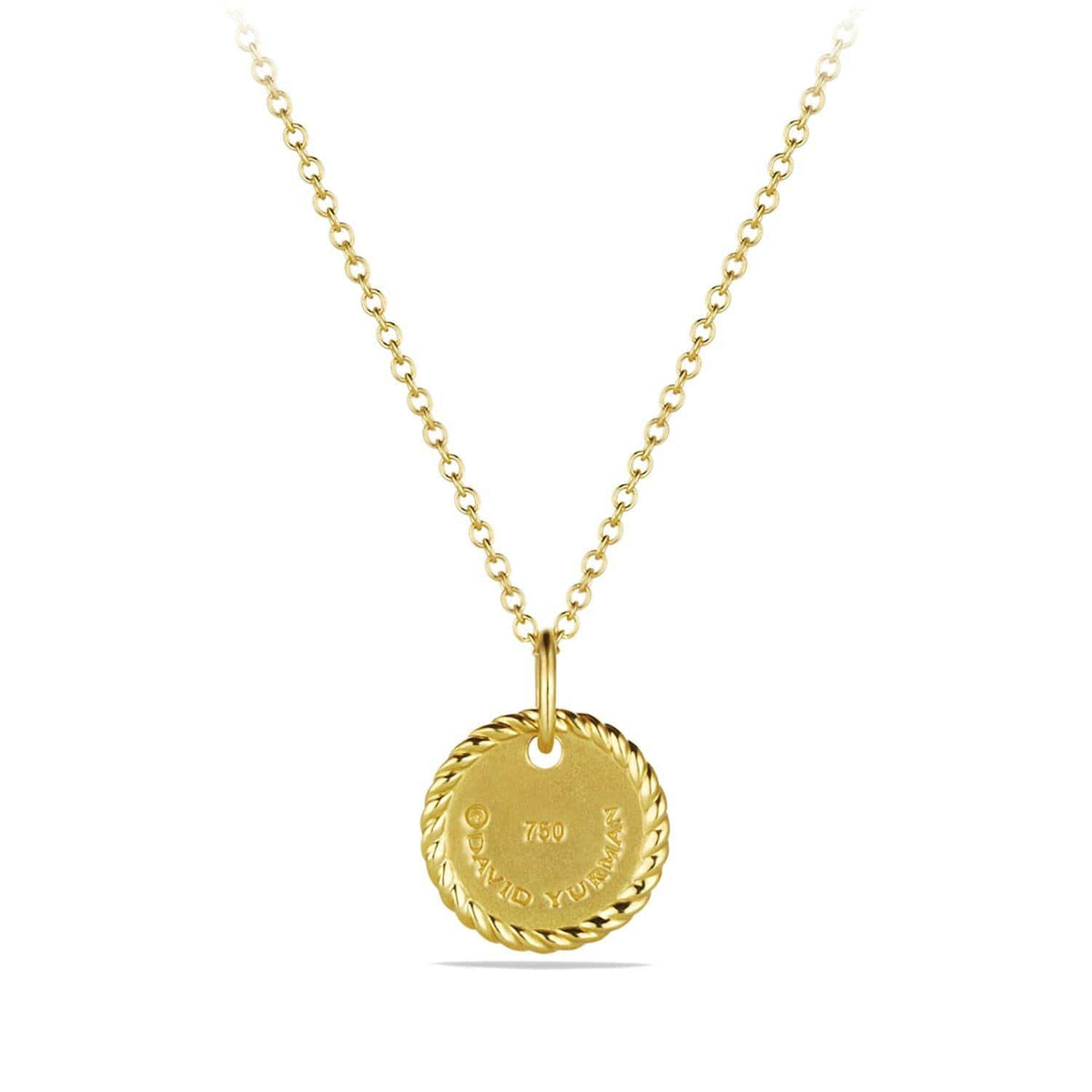 "F" Pendant with Diamonds in Gold on Chain