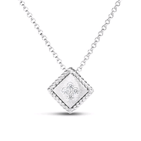 18K White Gold Diamond Pendant