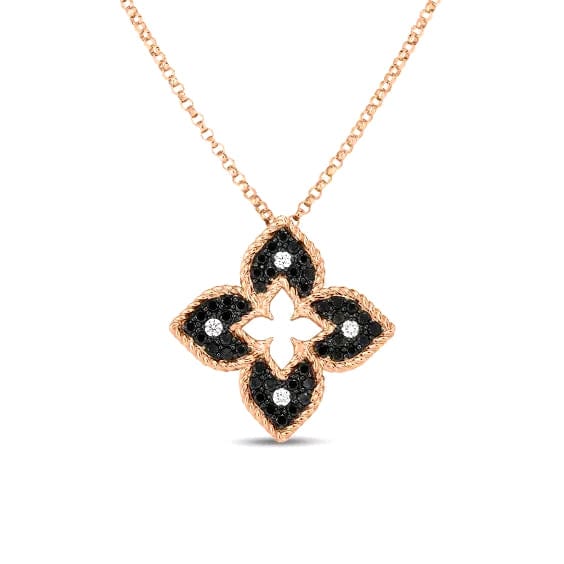 Roberto Coin 18K Rose Gold Flower Diamond Pendant