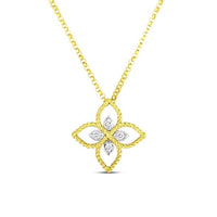 Roberto Coin 18K Yellow Gold Flower Diamond Pendant