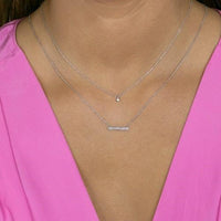 Dana Rebecca 14K White Gold Petite Diamond Teardrop Necklace