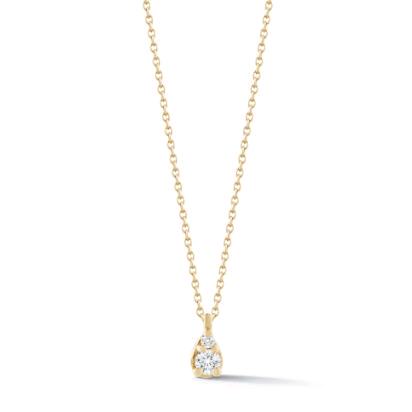 14K Yellow Gold Diamond Pendant