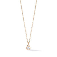14K Rose Gold Petite Diamond Teardrop Necklace