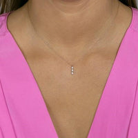 14K Rose Gold Triple Drop Diamond Pendant