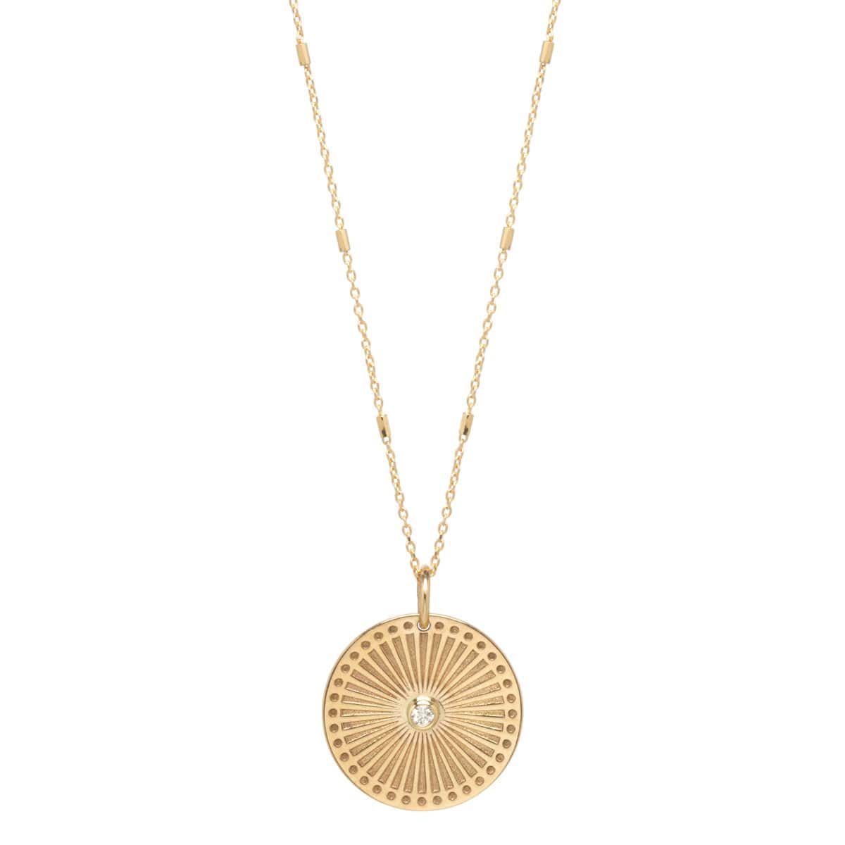 14K Yellow Gold Diamond Pendant