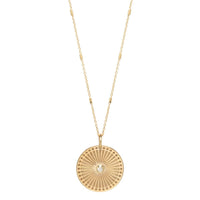 14K Yellow Gold Diamond Pendant