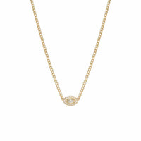 14K Yellow Gold Diamond Pendant