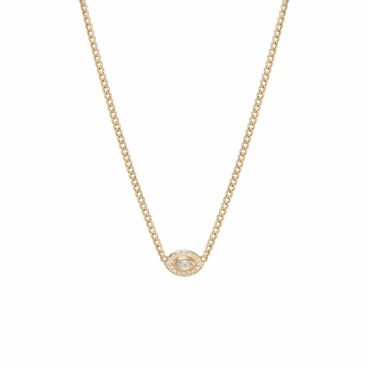 14K Yellow Gold Diamond Pendant