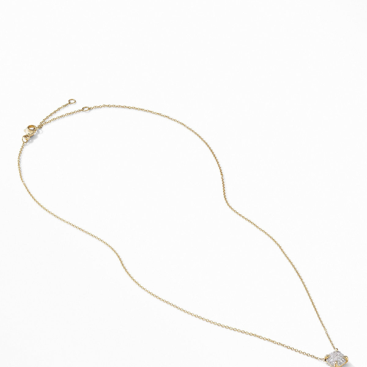 Chatelaine® Pendant Necklace in 18K Yellow Gold with Full Pavé Diamonds