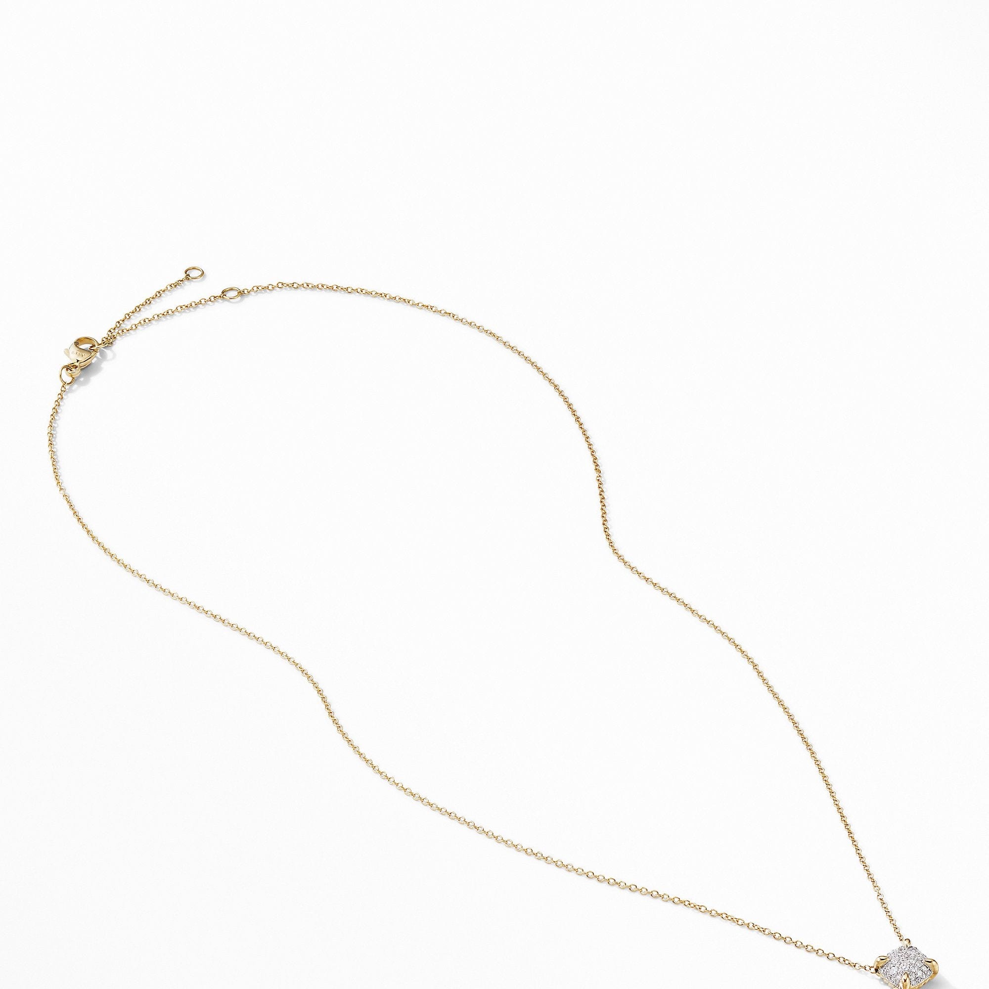 Chatelaine® Pendant Necklace in 18K Yellow Gold with Full Pavé Diamonds