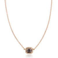 14K Rose Gold Rosecut Brown Diamond Pendant