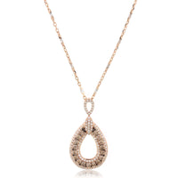 14K Rose Gold Diamond Loop Pendant