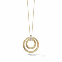 Masai 18K Two-Tone Double Circle Diamond Necklace