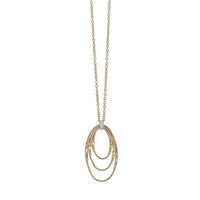 Marrakech Onde 18K Yellow and White Gold Three Oval Link Pendant