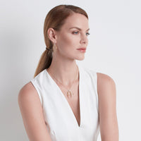 Marco Bicego Marrakech Onde 18K Yellow and White Gold Three Oval Link Pendant