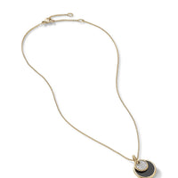 DY Elements Convertible Pendant Necklace in 18K Yellow Gold with Black Onyx and Mother of Pearl and Pavé Diamonds