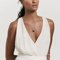 DY Elements Convertible Pendant Necklace in 18K Yellow Gold with Black Onyx and Mother of Pearl and Pavé Diamonds