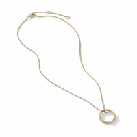 Petite Infinity Pendant Necklace in 18K Yellow Gold with Pavé Diamonds