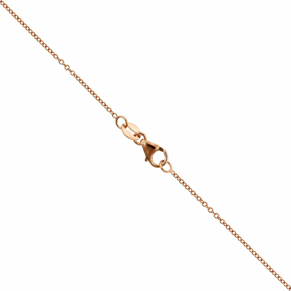14K Rose Gold 3 Stone Graduated Diamond Pendant