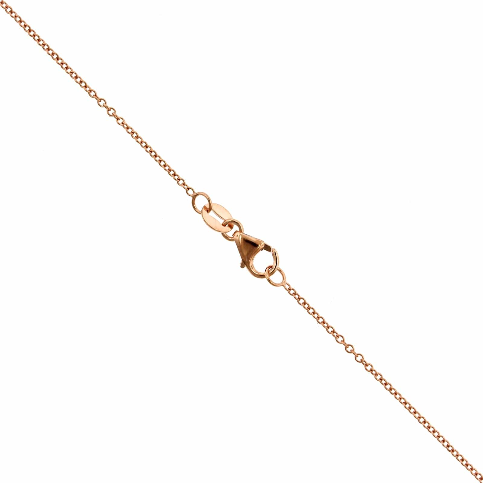14K Rose Gold 3 Stone Graduated Diamond Pendant
