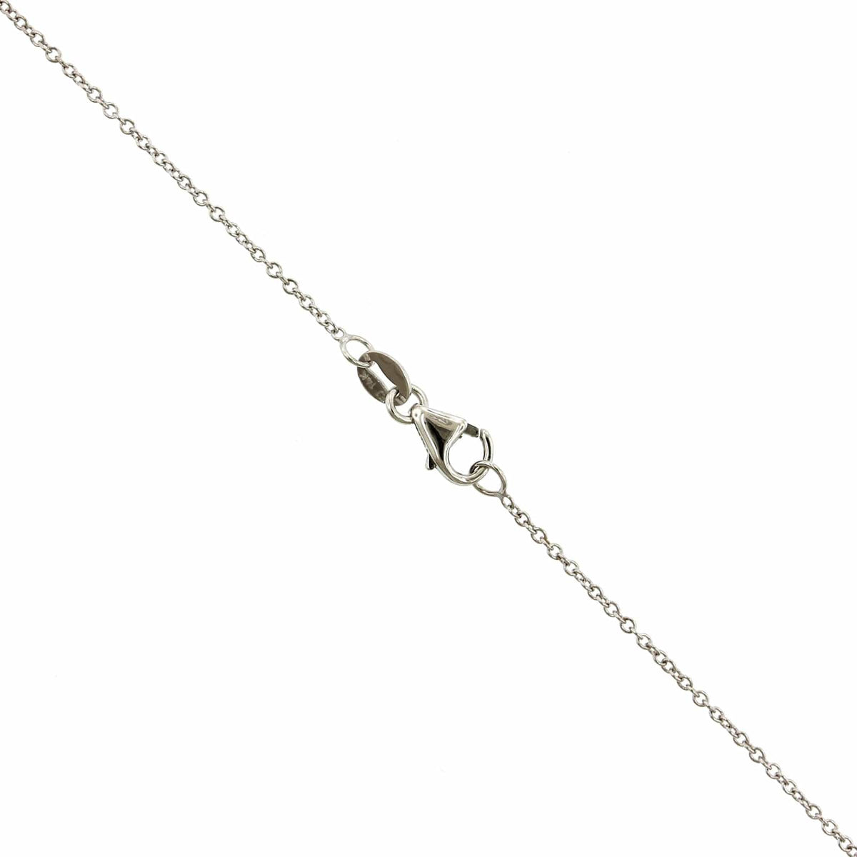 14K White Gold 3 Stone Cluster Diamond Pendant