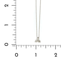 14K White Gold 3 Stone Cluster Diamond Pendant