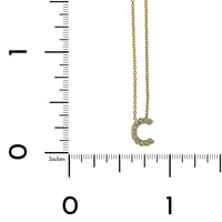 Roberto Coin 18K Yellow Gold "C" Initial Diamond Necklace