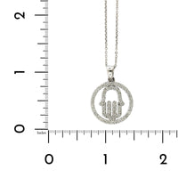 14K White Gold Hamsa Diamond Necklace, 14k white gold, Long's Jewelers
