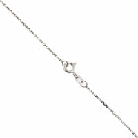 14K White Open Teardrop Shape Diamond Necklace, 14k white gold, Long's Jewelers