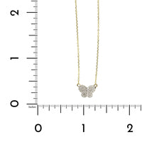 14K Yellow Gold Butterfly Diamond Necklace, 14k yellow gold, Long's Jewelers