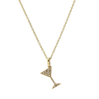 14K Yellow Gold Martini Diamond Necklace, 14k yellow gold, Long's Jewelers