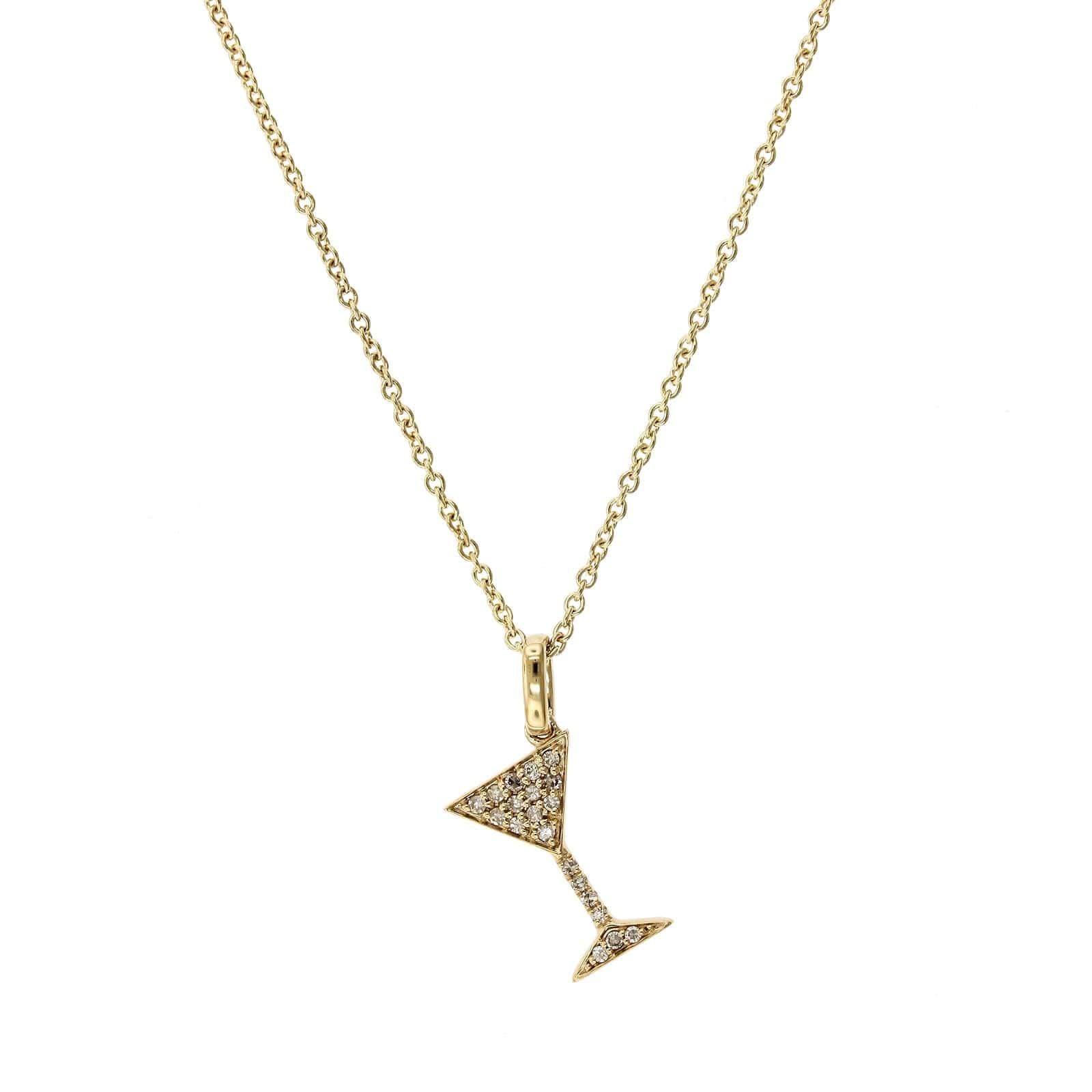 14K Yellow Gold Martini Diamond Necklace, 14k yellow gold, Long's Jewelers