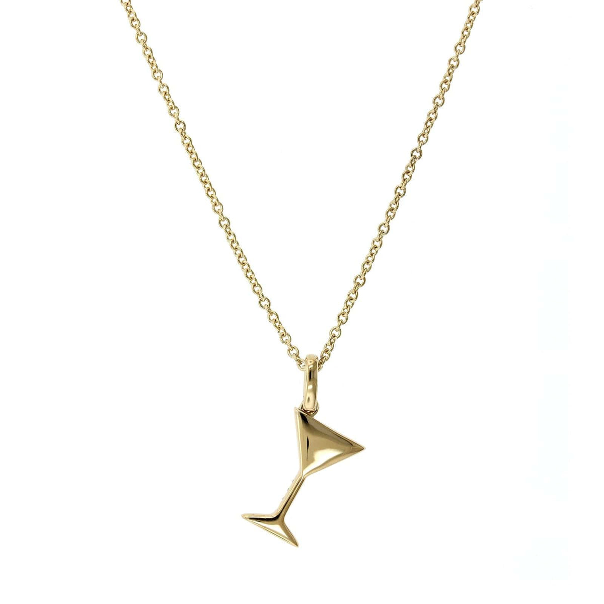 14K Yellow Gold Martini Diamond Necklace, 14k yellow gold, Long's Jewelers