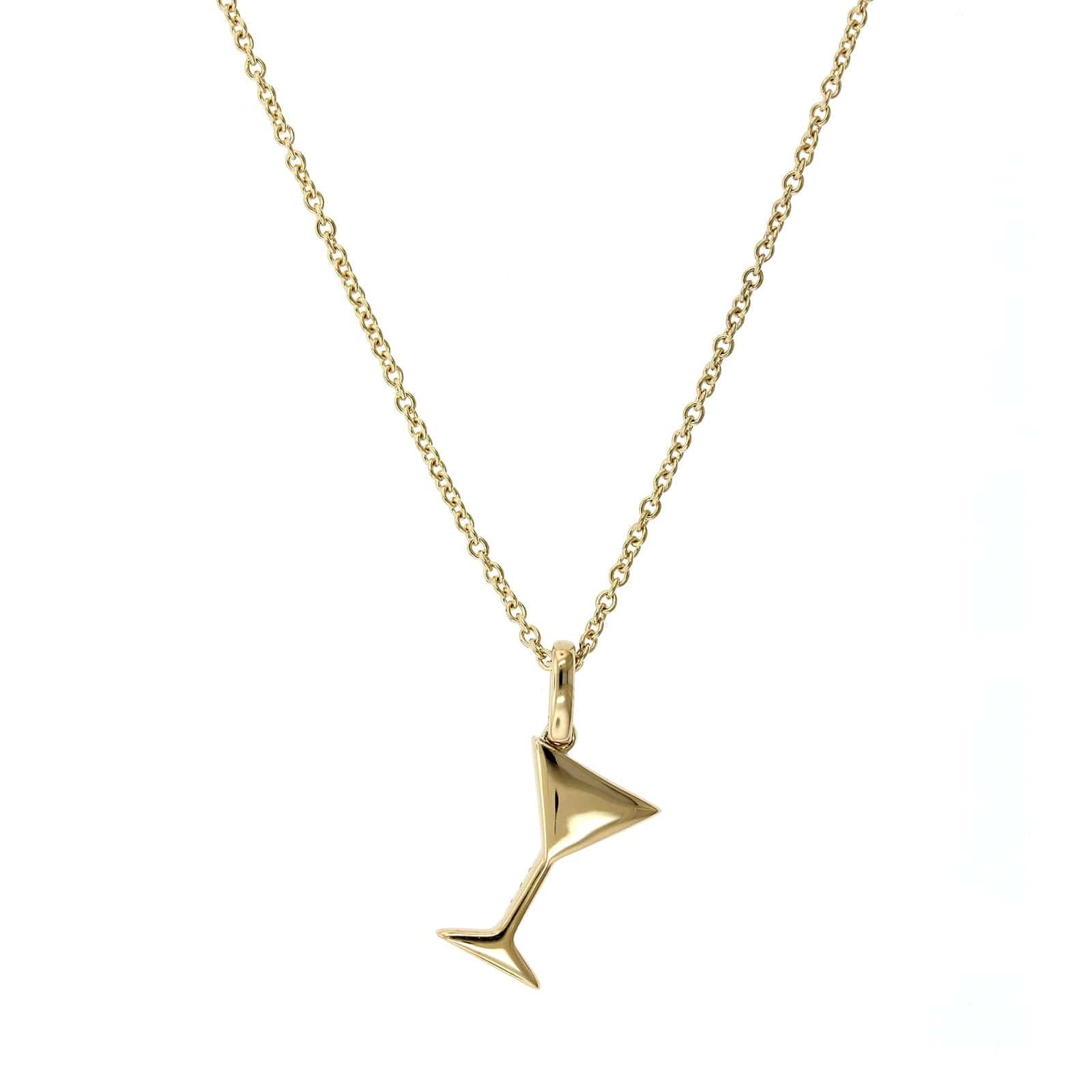 14K Yellow Gold Martini Diamond Necklace, 14k yellow gold, Long's Jewelers
